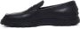 TOD'S Zwarte Leren Loafers Rubberen Zool Italië Black Heren - Thumbnail 4