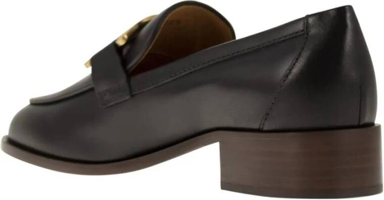 TOD'S Zwarte leren loafers voor vrouwen Black Dames