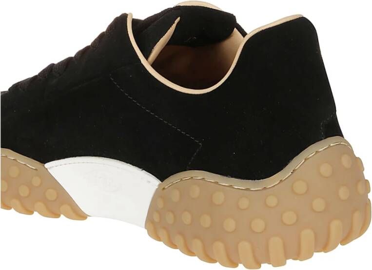 TOD'S Zwarte leren logo sneakers Black Dames