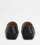 TOD'S Zwarte Leren Mocassin met Picot Detail Black Heren - Thumbnail 3