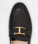 TOD'S Zwarte leren mocassin met T-accessoire Black Dames - Thumbnail 4