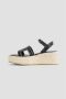 TOD'S Zwarte leren sleehak sandalen Kate stijl Black Dames - Thumbnail 4