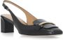 TOD'S Zwarte leren slingback met metalen detail Black Dames - Thumbnail 3