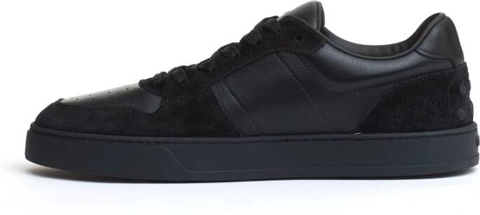 TOD'S Zwarte Leren Sneakers Aw24 Black Heren