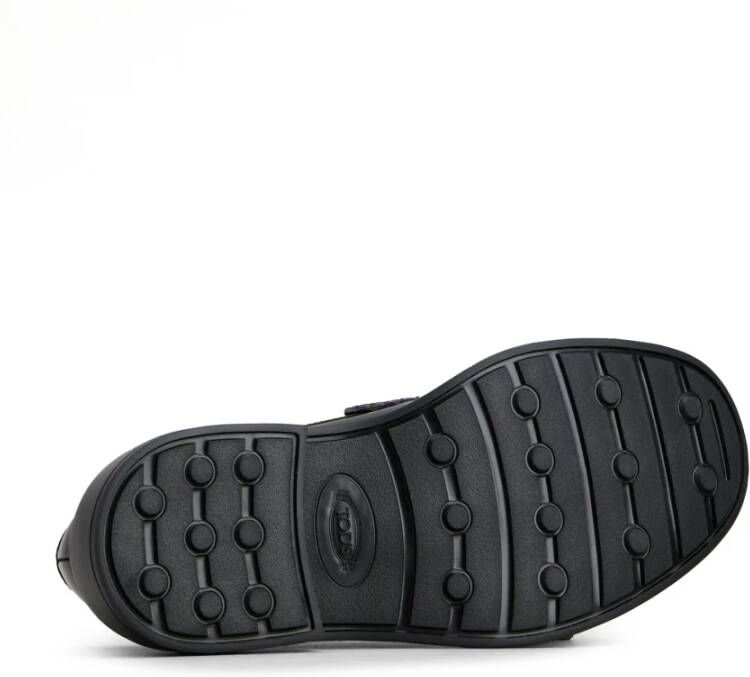 TOD'S Zwarte Loafers met T Timeless Accessoire Black Heren