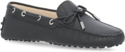 TOD'S Zwarte Loafers van Geperst Leer Black Dames