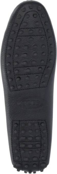 TOD'S Zwarte Loafers van Geperst Leer Black Dames