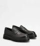 TOD'S Zwarte Mocassin Rubberen Zool Urban Stijl Black Heren - Thumbnail 2