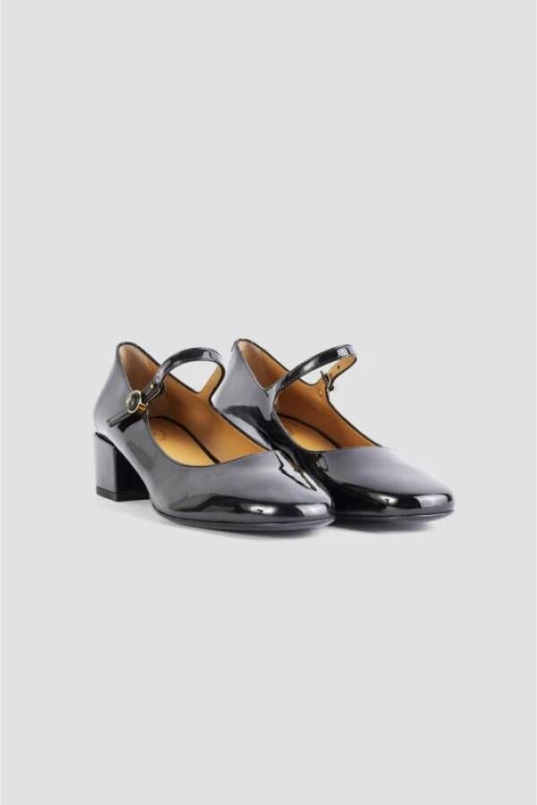 TOD'S Zwarte Patentleren Botton Slippers Black Dames