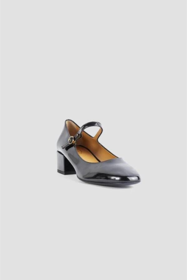 TOD'S Zwarte Patentleren Botton Slippers Black Dames