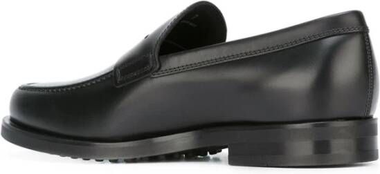 TOD'S Zwarte platte leren schoenen Black Heren