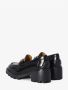 TOD'S Zwarte platte loafers met metalen ketting Black Dames - Thumbnail 3