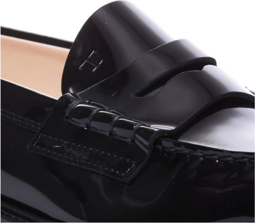 TOD'S Zwarte platte schoenen Black Dames