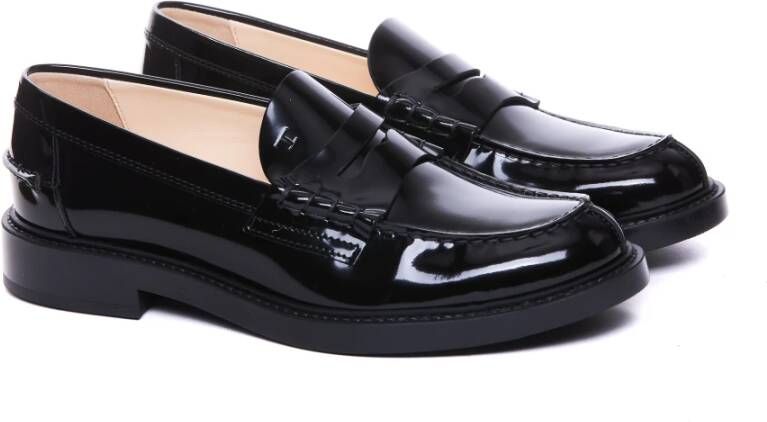 TOD'S Zwarte platte schoenen Black Dames