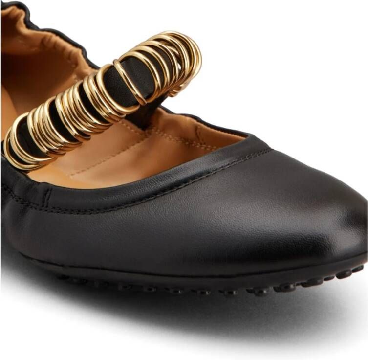 TOD'S Zwarte platte schoenen Black Dames