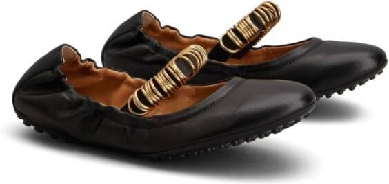 TOD'S Zwarte platte schoenen Black Dames