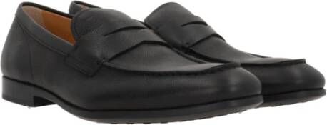 TOD'S Zwarte platte schoenen Elegante stijl Black Heren