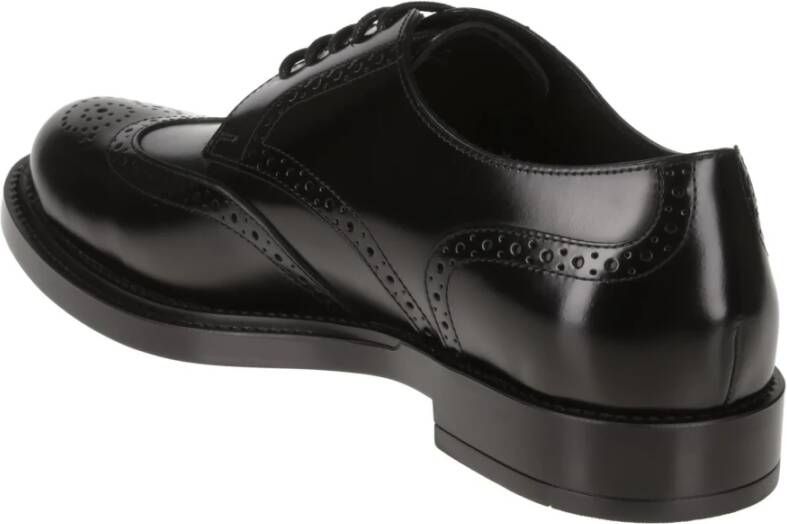 TOD'S Zwarte platte schoenen met rubberen zool Black Heren