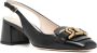 TOD'S Zwarte Sandalen met Kettingdetail Vierkante Neus Black Dames - Thumbnail 2