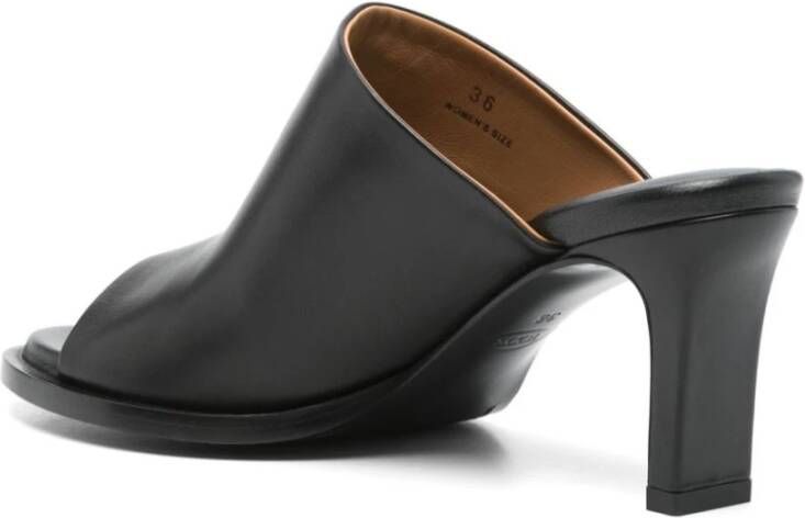 TOD'S Zwarte Sandalen met Middelhoge Hak Black Dames