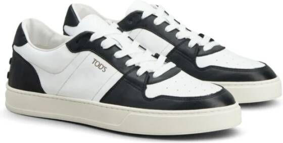 TOD'S Zwarte Sneakers Kleurblok Panel Ontwerp Black Heren