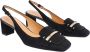 TOD'S Zwarte Suède Hak Slingback Sandaal Black Dames - Thumbnail 3