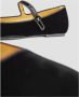 TOD'S Zwarte Velvet Ballerina's met T Logo Black Dames - Thumbnail 5