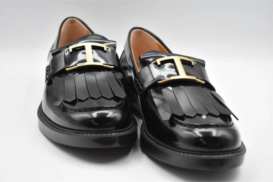 TOD'S Zwarte Veterschoenen voor Dames Black Dames