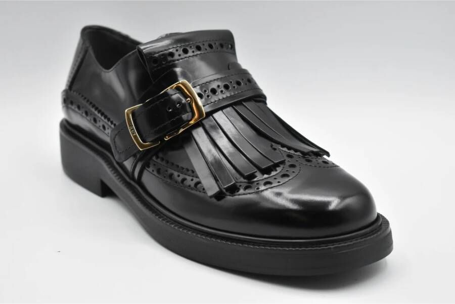 TOD'S Zwarte Veterschoenen voor Dames Black Dames