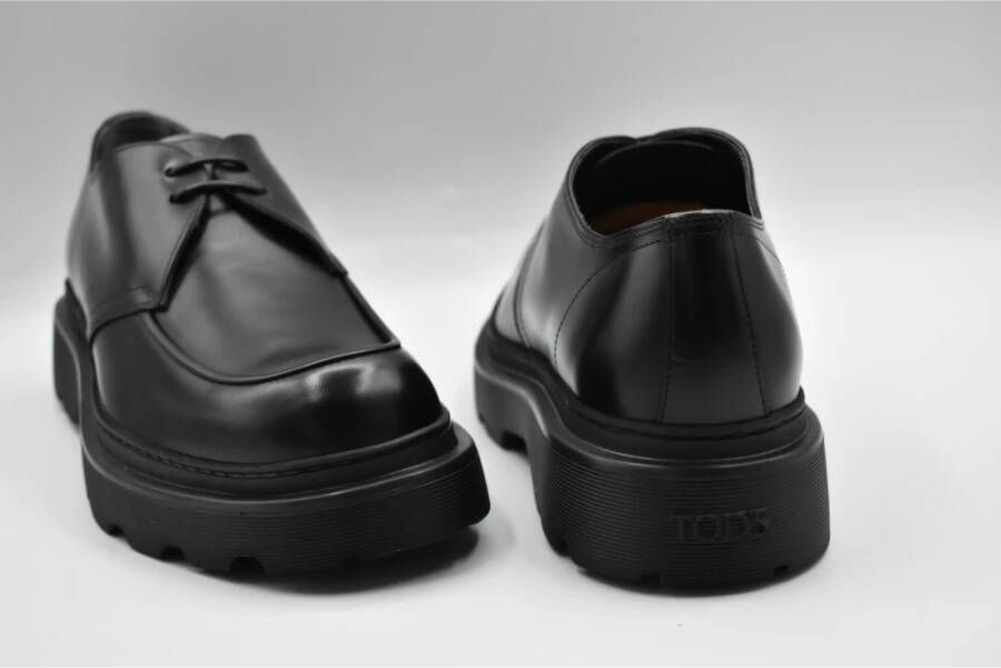 TOD'S Zwarte Veterschoenen voor Mannen Black Heren