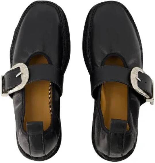 Toga Pulla Leather flats Black Dames