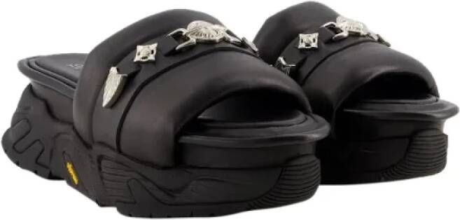 Toga Pulla Leather flats Black Dames