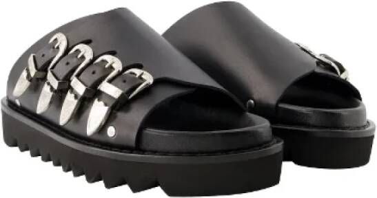 Toga Pulla Leather flats Black Dames