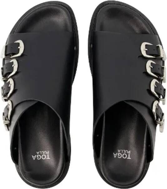 Toga Pulla Leather flats Black Dames