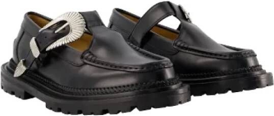 Toga Pulla Leather flats Black Dames