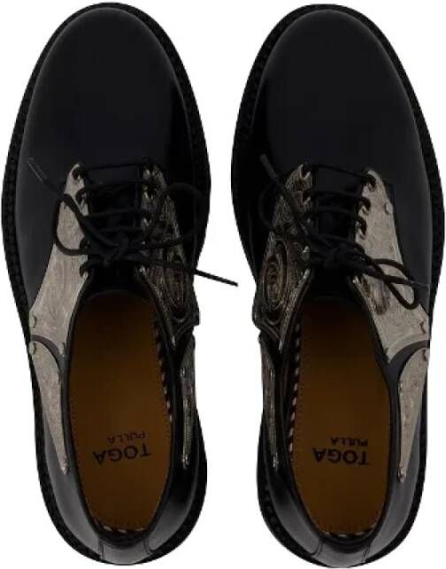 Toga Pulla Leather flats Black Dames