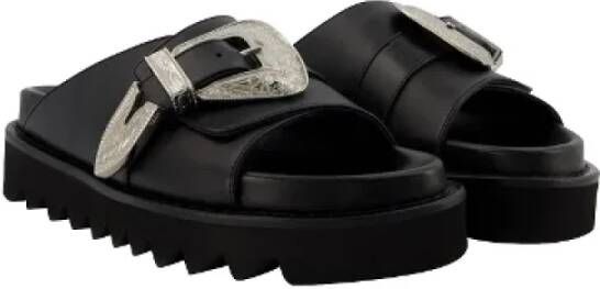 Toga Pulla Leather flats Black Dames