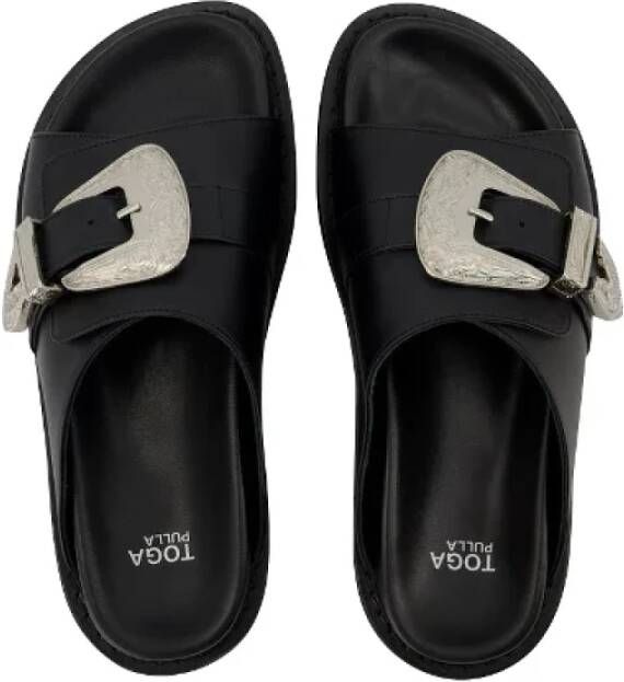 Toga Pulla Leather flats Black Dames