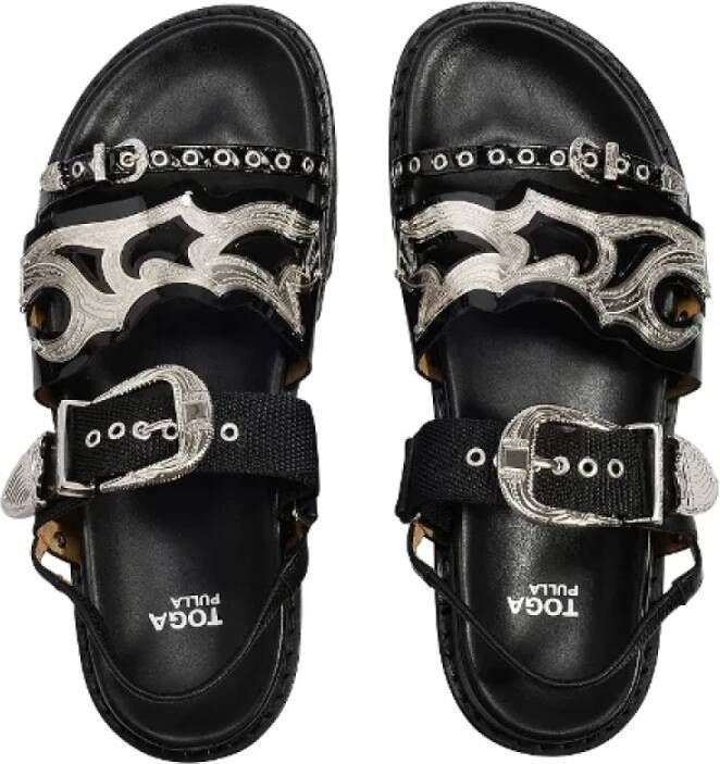 Toga Pulla Leather sandals Black Dames