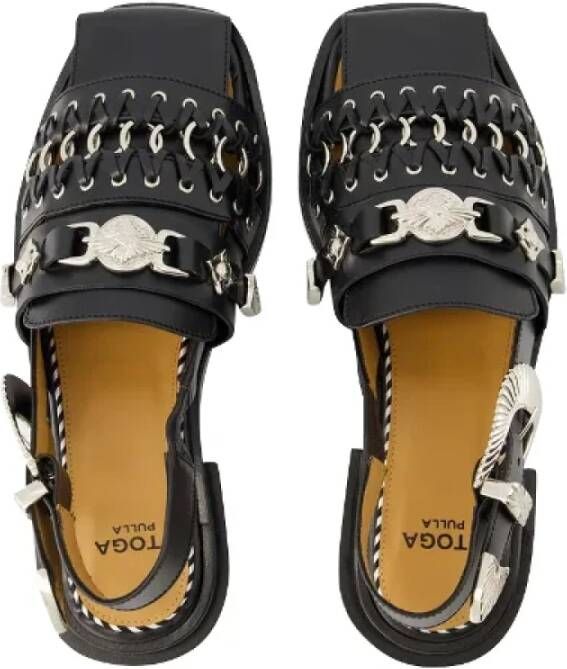 Toga Pulla Leather sandals Black Dames