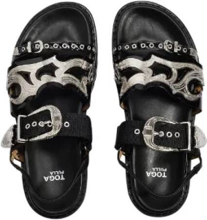 Toga Pulla Leather sandals Black Dames