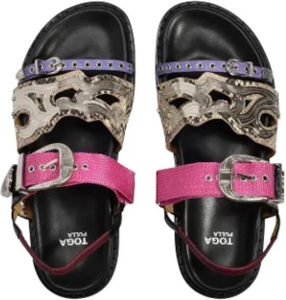 Toga Pulla Leather sandals Black Dames