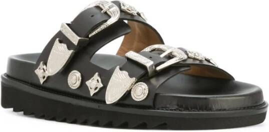 Toga Pulla Studded Leren Klomp Sandalen Black Dames