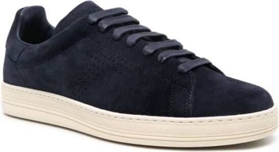 Tom Ford Blauwe Platte Schoenen Blue Heren