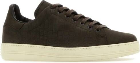 Tom Ford Bruin leren sneakers Brown Heren