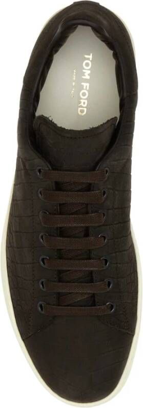 Tom Ford Bruin leren sneakers Brown Heren