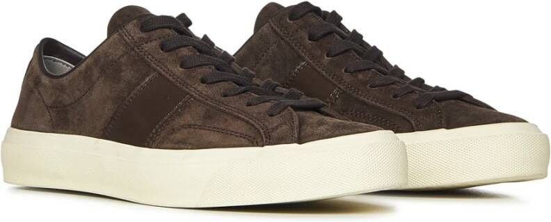 Tom Ford Bruine Sneakers Elegante Stijl Brown Heren