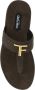 Tom Ford Bruine suède teenslippers Brown Heren - Thumbnail 3