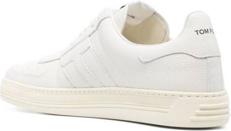 Tom Ford Crème Leren Sneakers Beige Heren