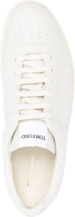 Tom Ford Crème Leren Sneakers Beige Heren